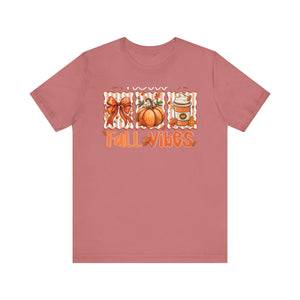 Fall Vibes Unisex Tee, Cozy Autumn Shirt, Pumpkin Spice Tee, Thanksgiving Outfit, Cute Fall Apparel