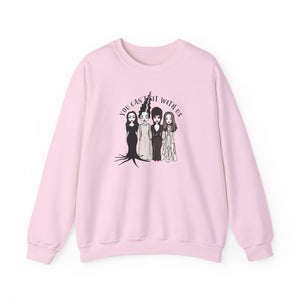 Spooky Sisterhood Sweatshirt, Cozy Halloween Crewneck, Unisex Witchy Apparel, Perfect for Autumn Gatherings, Gift for Friends