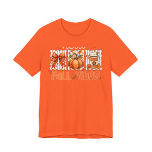 Fall Vibes Unisex Tee, Cozy Autumn Shirt, Pumpkin Spice Tee, Thanksgiving Outfit, Cute Fall Apparel