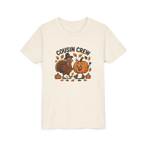 Thanksgiving Cousin Crew Youth Tee, Fall Family Celebrations, Cute Kids Shirt, Harvest Gathering Apparel, Autumn T-Shirt, Holiday Fun
