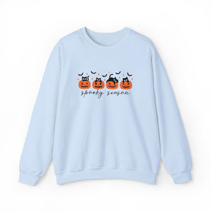 Spooky Season Sweatshirt, Cozy Fall Crewneck, Halloween Sweatshirt, Cat & Pumpkin Sweater, Unisex Halloween Apparel