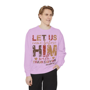 Cozy Faith Sweatshirt | Unisex Garment-Dyed Graphic Sweatshirt, Thanksgiving Apparel, Bible Verse Clothing, Church Wear, Fall Fashion