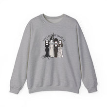 Load image into Gallery viewer, Spooky Sisterhood Sweatshirt, Cozy Halloween Crewneck, Unisex Witchy Apparel, Perfect for Autumn Gatherings, Gift for Friends