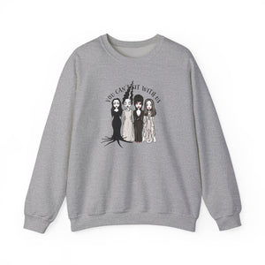 Spooky Sisterhood Sweatshirt, Cozy Halloween Crewneck, Unisex Witchy Apparel, Perfect for Autumn Gatherings, Gift for Friends