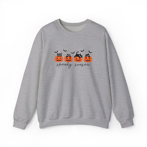 Spooky Season Sweatshirt, Cozy Fall Crewneck, Halloween Sweatshirt, Cat & Pumpkin Sweater, Unisex Halloween Apparel