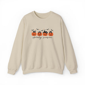 Spooky Season Sweatshirt, Cozy Fall Crewneck, Halloween Sweatshirt, Cat & Pumpkin Sweater, Unisex Halloween Apparel