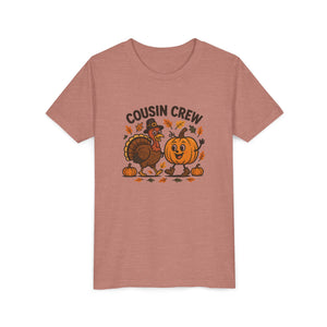 Thanksgiving Cousin Crew Youth Tee, Fall Family Celebrations, Cute Kids Shirt, Harvest Gathering Apparel, Autumn T-Shirt, Holiday Fun