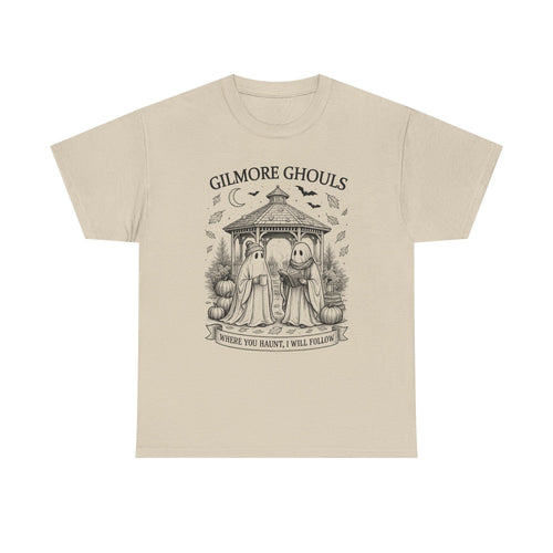 Gilmore Ghouls Unisex Heavy Cotton Tee - Boo-tiful Halloween Comfort, Spooky Style, Autumn Fashion, Gift for Fans, Cozy Fall Vibe