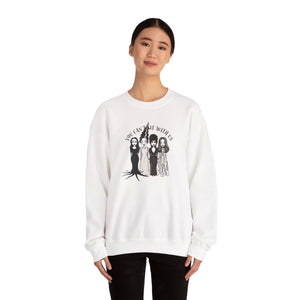 Spooky Sisterhood Sweatshirt, Cozy Halloween Crewneck, Unisex Witchy Apparel, Perfect for Autumn Gatherings, Gift for Friends