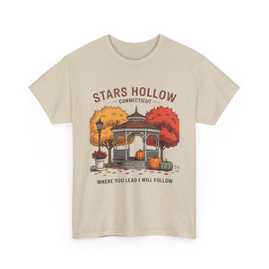 Stars Hollow Unisex Cotton Tee - Cozy Fall Vibe Shirt, Perfect for Fans of Autumn, Travel & TV Shows, Gift for Friends, Halloween