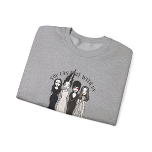 Spooky Sisterhood Sweatshirt, Cozy Halloween Crewneck, Unisex Witchy Apparel, Perfect for Autumn Gatherings, Gift for Friends