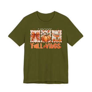 Fall Vibes Unisex Tee, Cozy Autumn Shirt, Pumpkin Spice Tee, Thanksgiving Outfit, Cute Fall Apparel