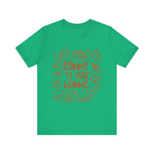 Load image into Gallery viewer, Thanksgiving Feast Short Sleeve Tee, Funny Thanksgiving Shirt, Gobble Til You Wobble Tee, Holiday Humor Tee, Family Dinner Clothing
