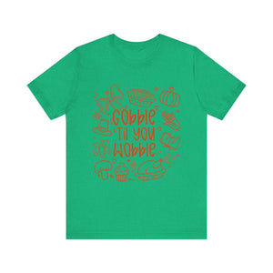 Thanksgiving Feast Short Sleeve Tee, Funny Thanksgiving Shirt, Gobble Til You Wobble Tee, Holiday Humor Tee, Family Dinner Clothing
