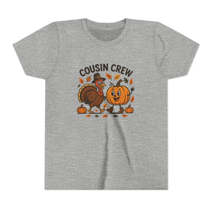 Thanksgiving Cousin Crew Youth Tee, Fall Family Celebrations, Cute Kids Shirt, Harvest Gathering Apparel, Autumn T-Shirt, Holiday Fun