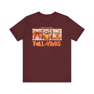 Fall Vibes Unisex Tee, Cozy Autumn Shirt, Pumpkin Spice Tee, Thanksgiving Outfit, Cute Fall Apparel