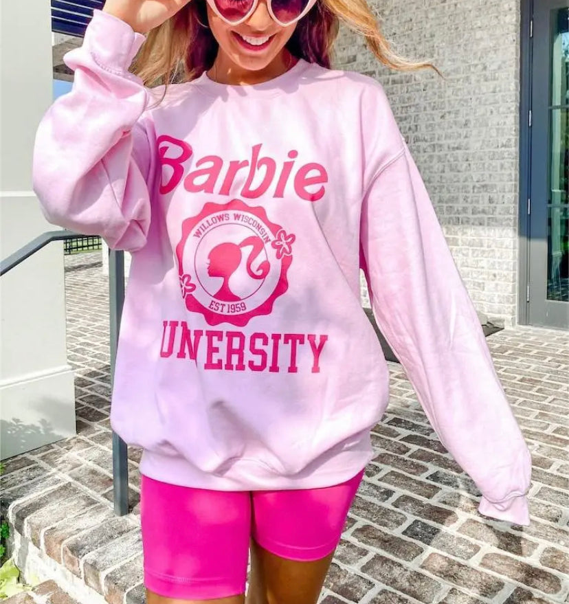 Barbie University Sweater Adult Maddy s Boutique XO