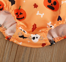 Load image into Gallery viewer, Ruffle Halloween Romper