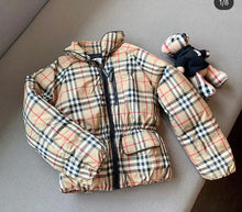 Load image into Gallery viewer, Plaid puff jacket