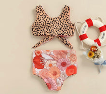 Load image into Gallery viewer, Leopard Floral Swimsuit