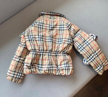 Load image into Gallery viewer, Plaid puff jacket