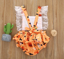 Load image into Gallery viewer, Ruffle Halloween Romper