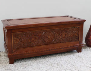 Wood Lift Top Trunk Storage Bench